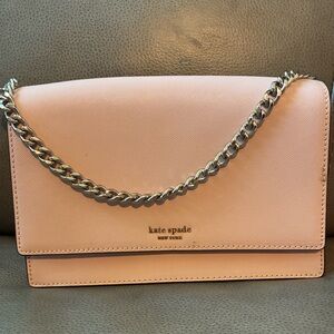 kate spade Peach Pink Leather Chain Crossbody Bag